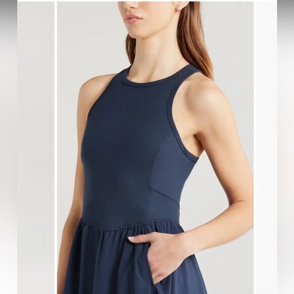 NEW Zella Effortless Hybrid Racerback Midi Dress Size S - Picture 4 of 5